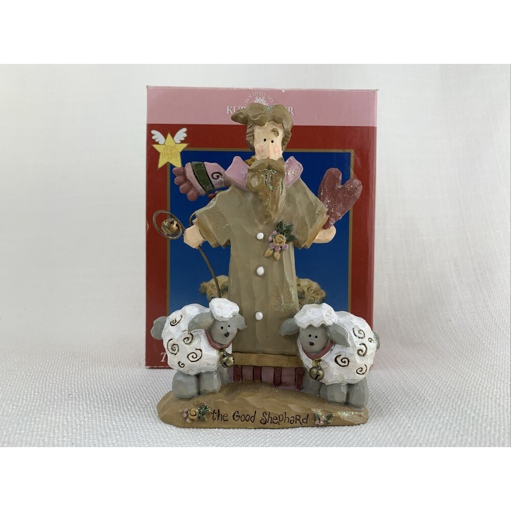 Kurt S. Adler The Good Shepherd Figurine Angel Heights With Box‎ Christmas Decor